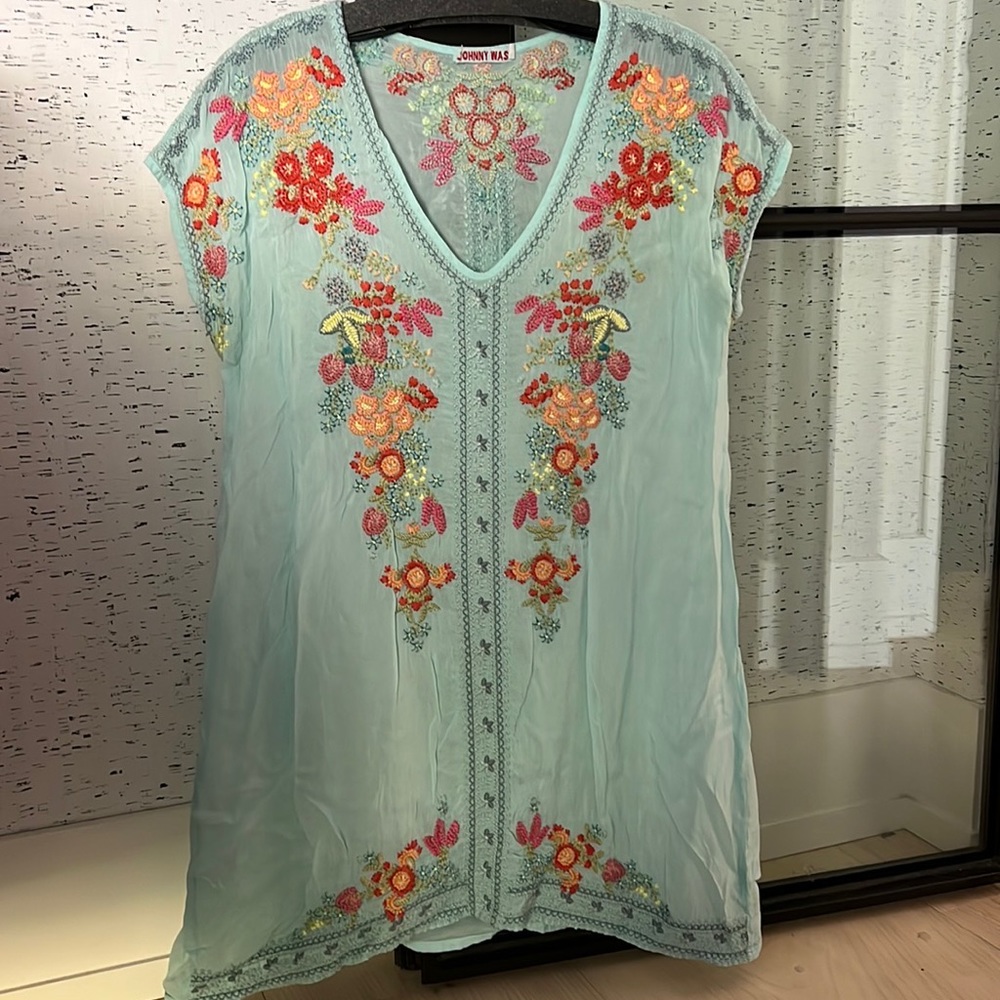 Johnny Was Embroidered Sleeveless Tunic